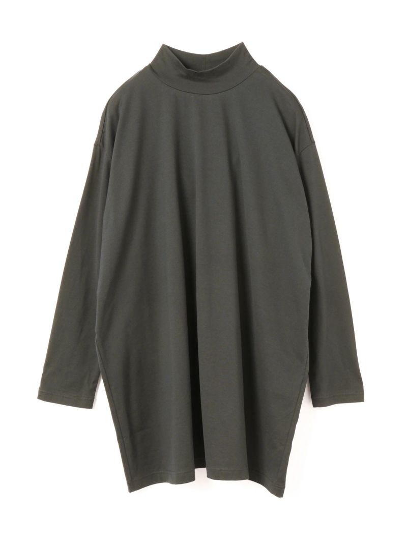 mizuiro ind ホワイト 長袖チュニック mizuiro ind(ミズイロインド)｜high neck wide tunic チュニック
