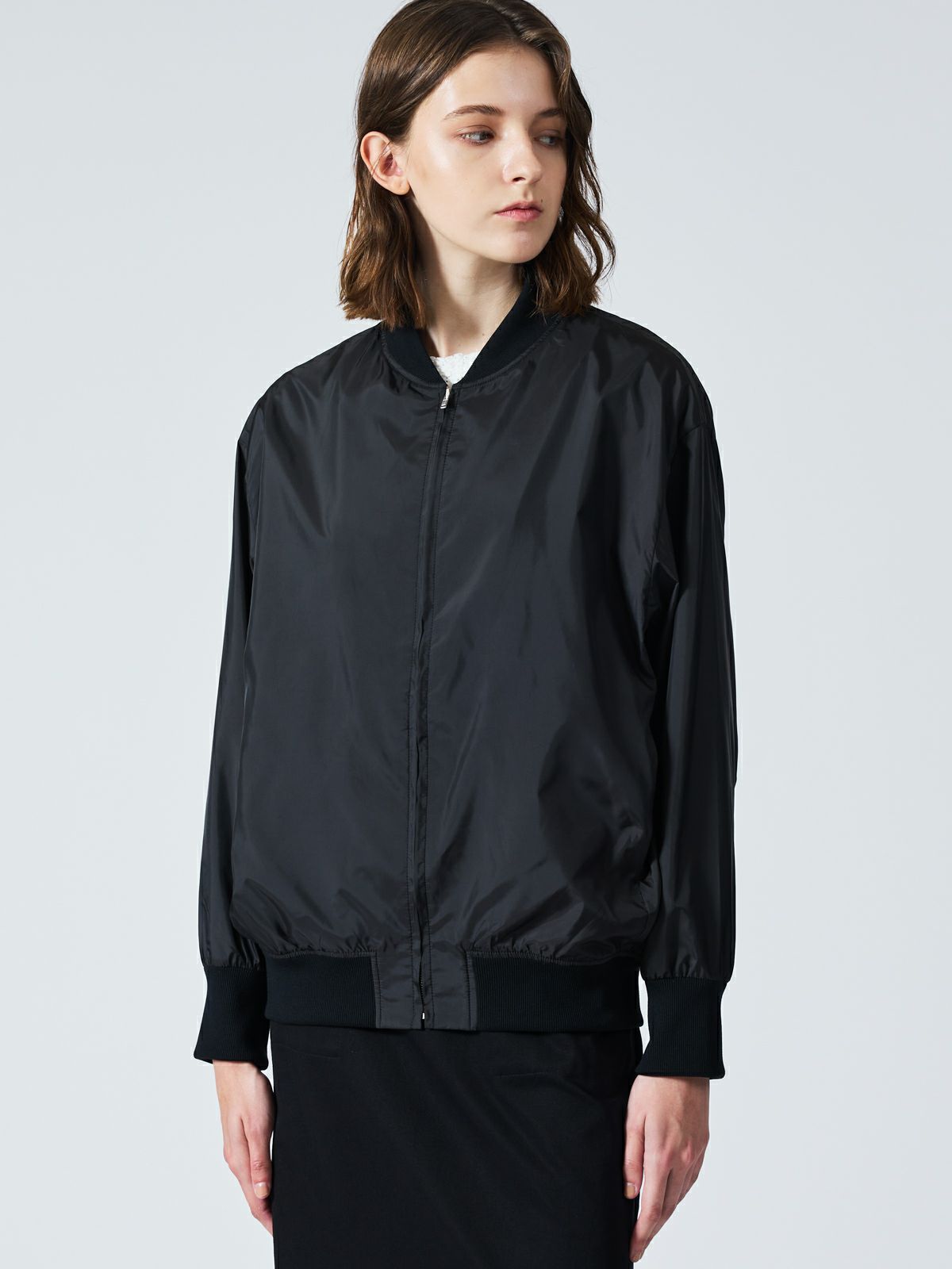 nylon zip blouson