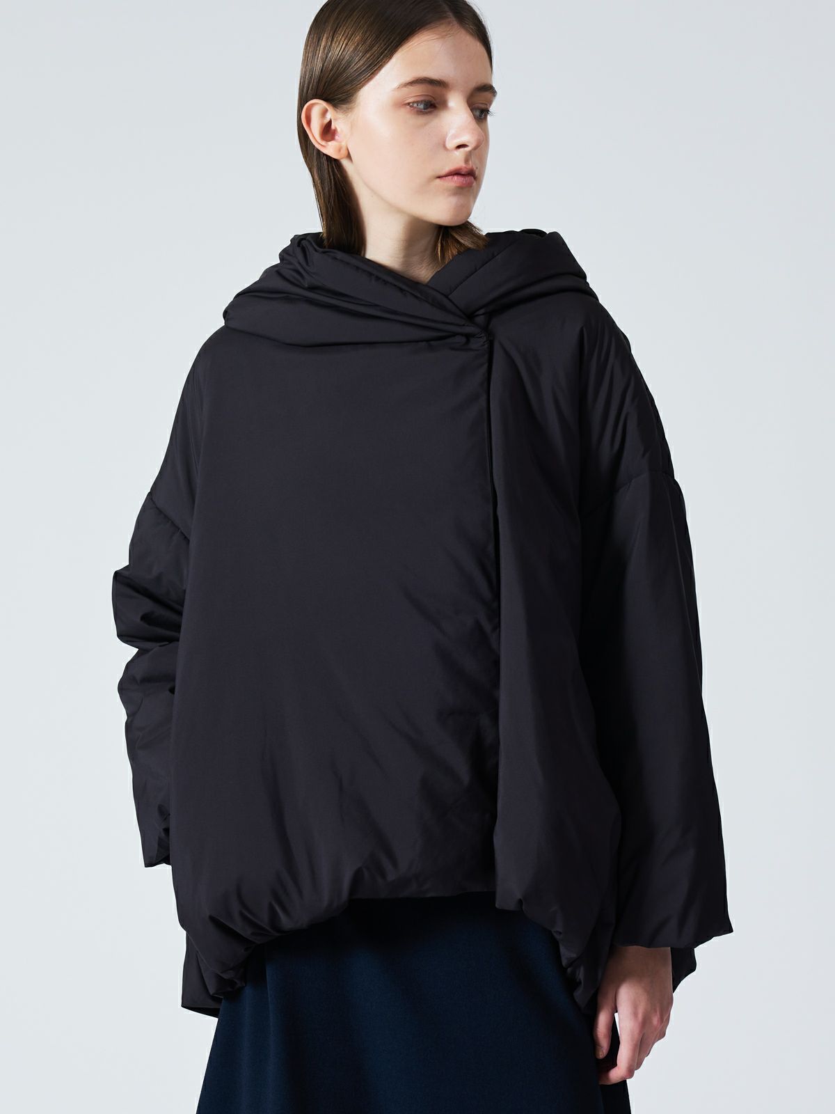 hooded short down JK