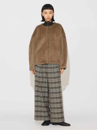 MIDIUMISOLID for Ladies チェックストレートパンツ