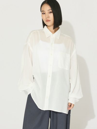 MIDIUMISOLID for Ladies シアービッグシャツ
