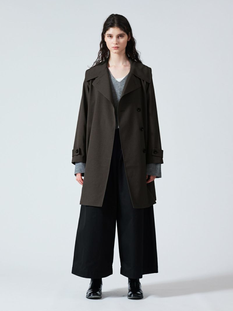 mizuiro ind ポリエステルシャンブレートレンチコート