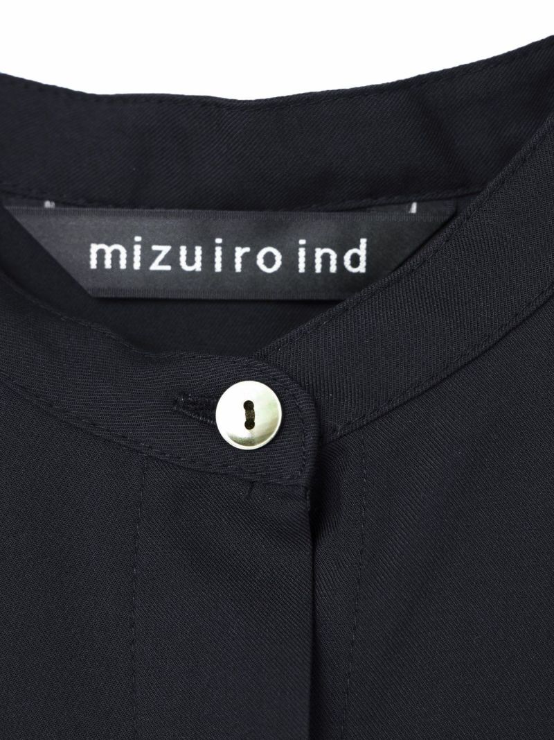 mizuiro ind T/Rスタンドカラーフレアワンピース| MARcourt mizuiro ind T/Rスタンドカラーフレアワンピース| MARcourt