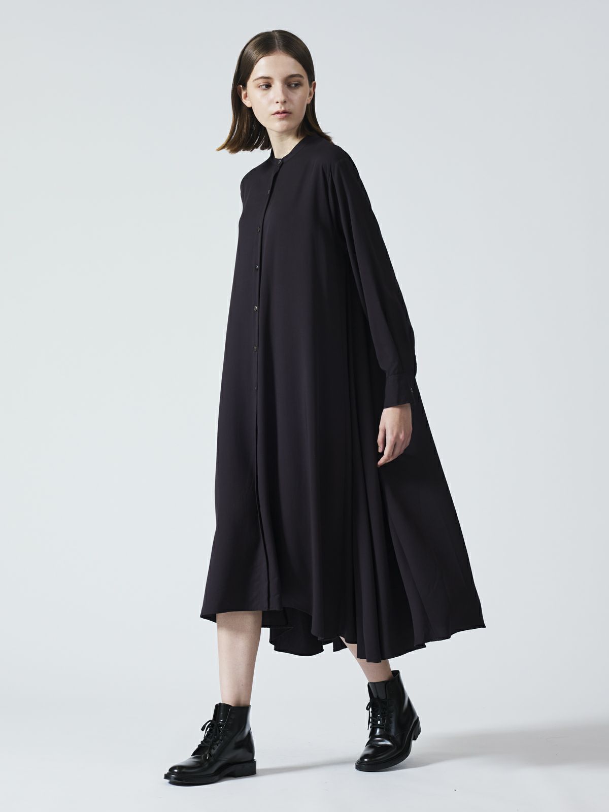 mizuiro ind T/Rスタンドカラーフレアワンピース｜ MARcourt ONLINE  
