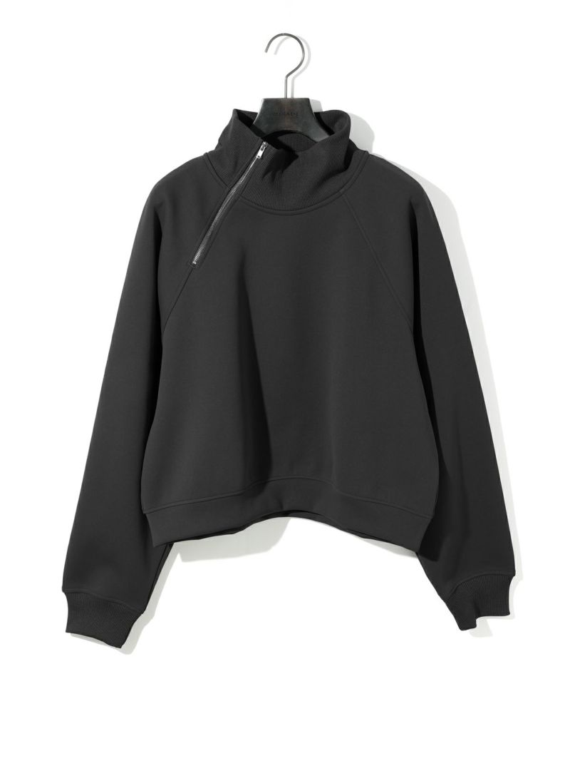 MIDIUMISOLID for Ladies ジップアップショートプルオーバー
