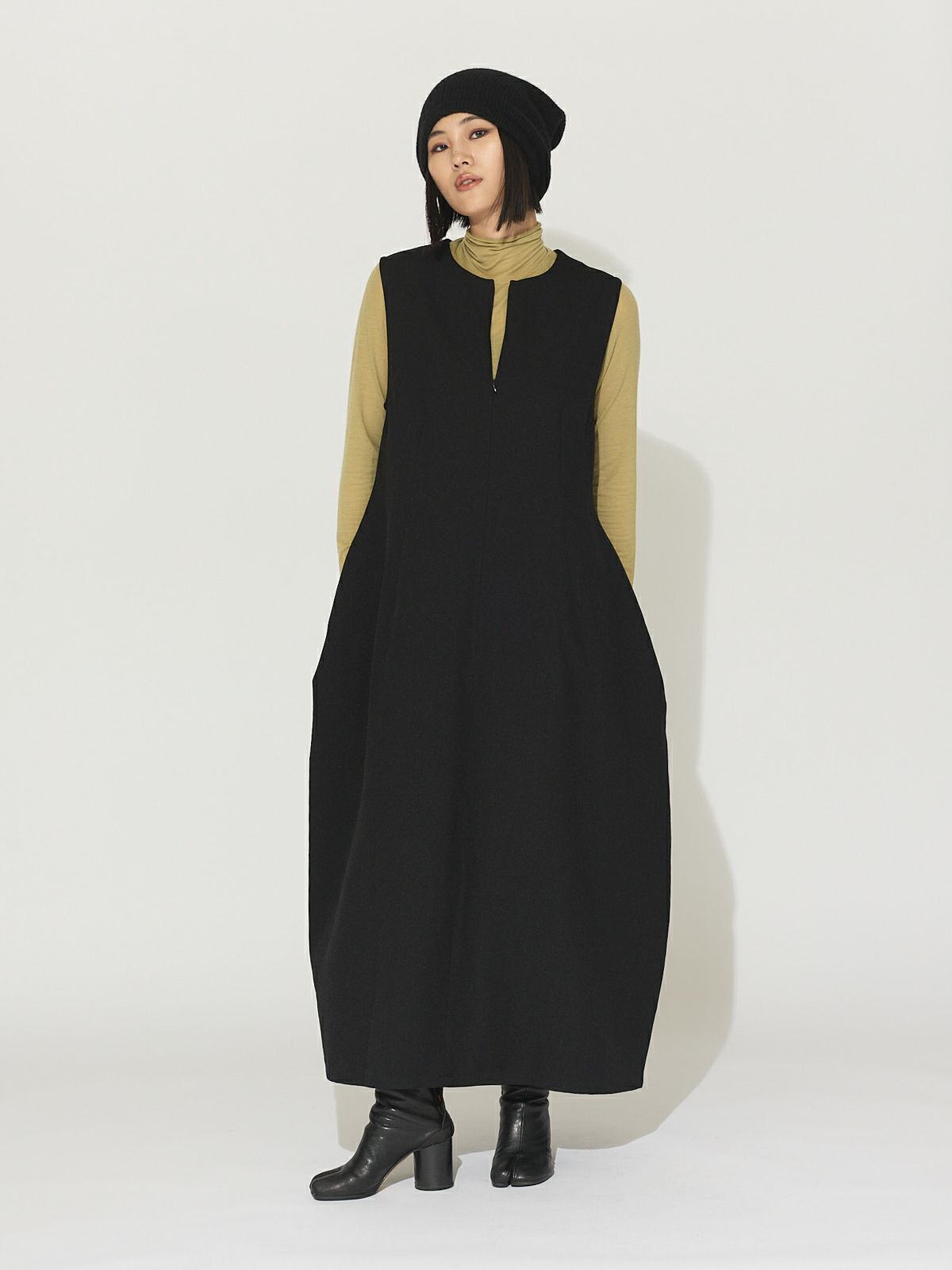 MIDIUMISOLID for Ladies フィットコクーンワンピース｜ MARcourt 