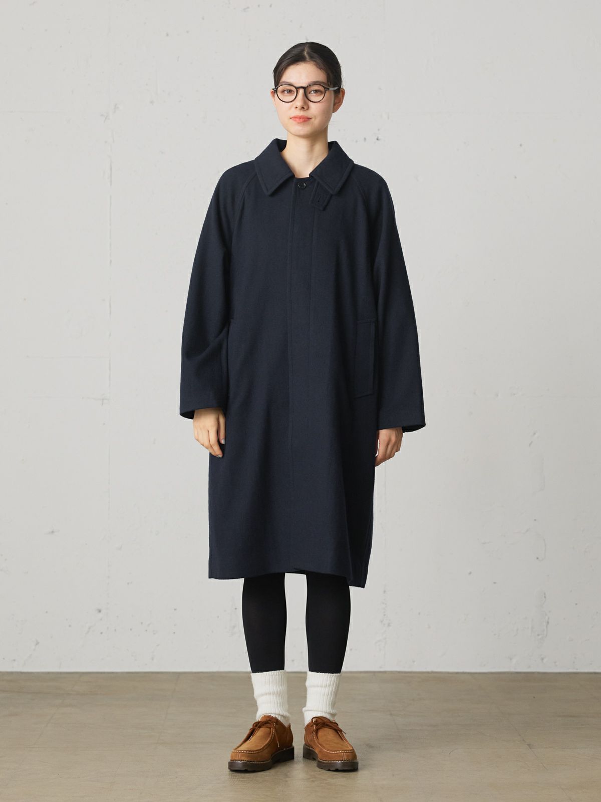 wool soutien collar coat