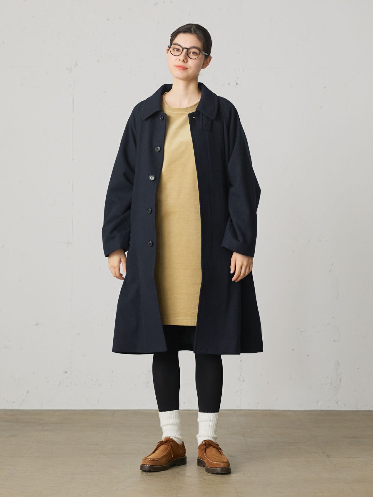 maddervintage コンバーチブルカラーウールミディコート （MidiUmi  