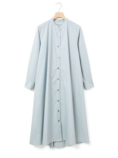 MidiUmi Aラインバンドカラーシャツワンピース