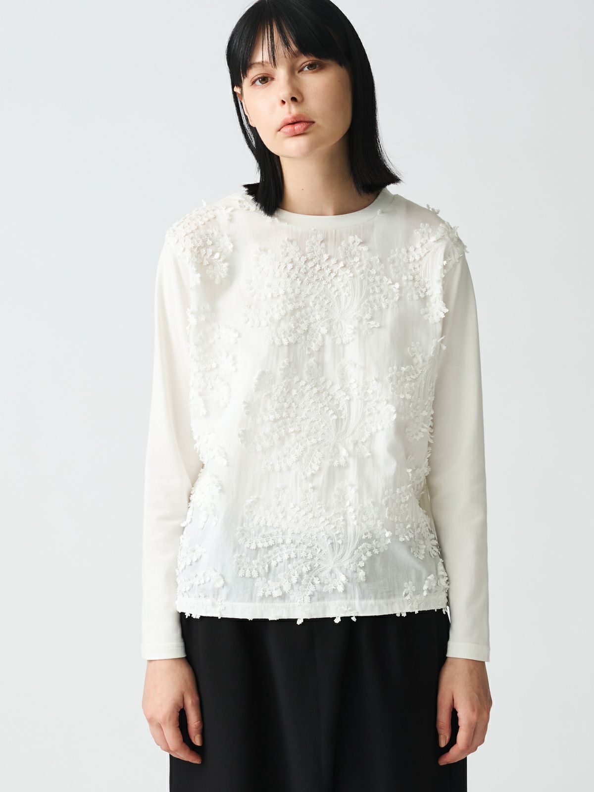 lace combi crew neck P/O