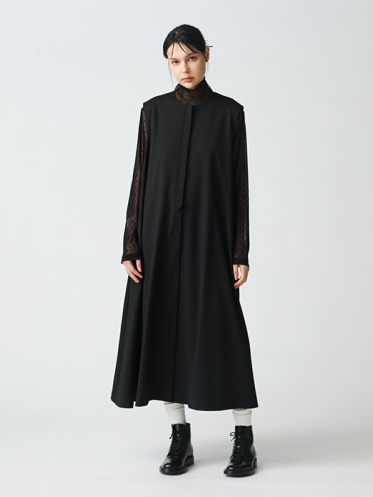 mizuiro ind フレアノースリーブワンピース｜ MARcourt ONLINE STORE 