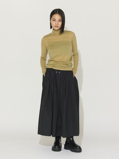 MIDIUMISOLID for Ladies ナイロンボリュームスカート