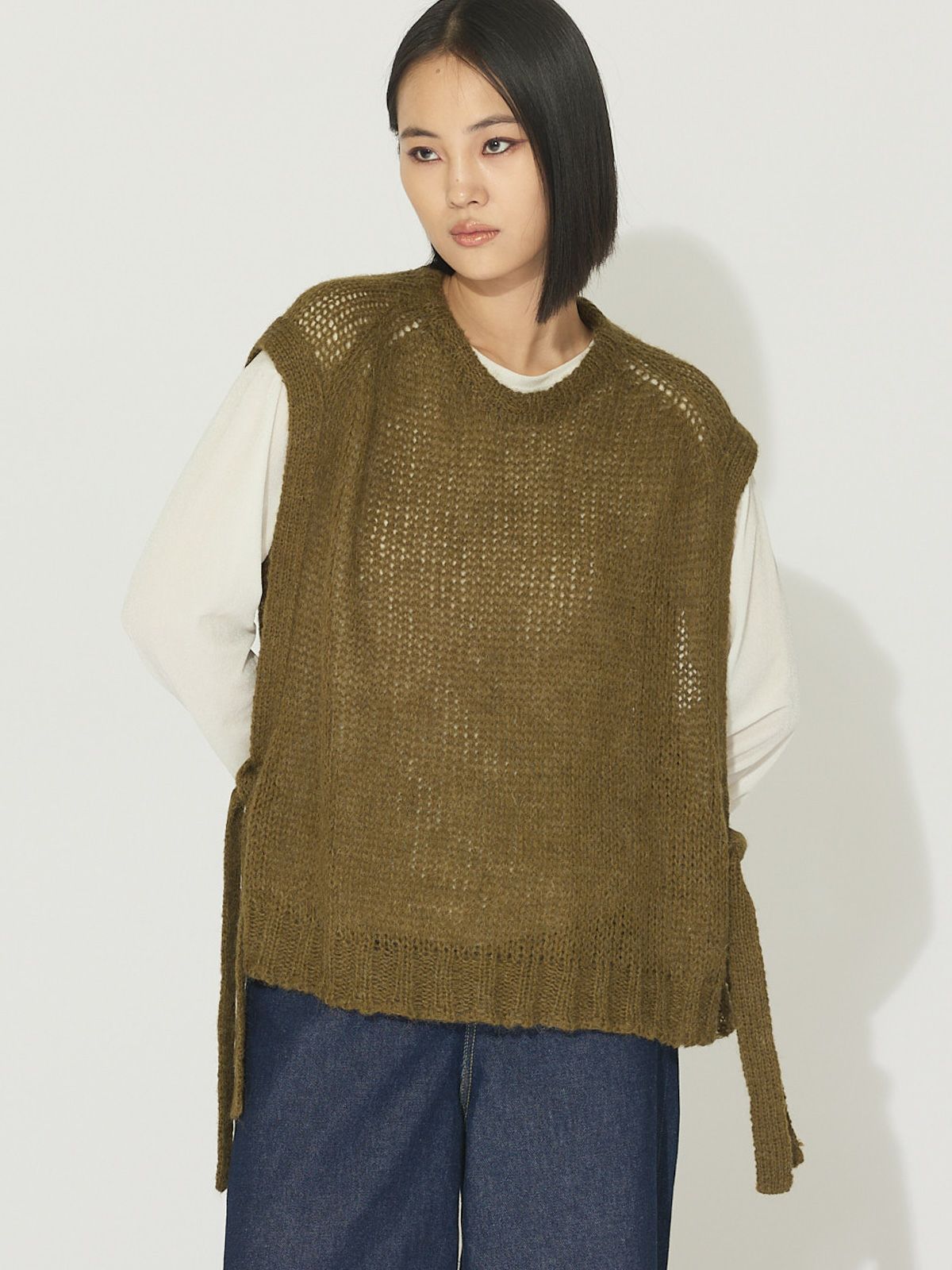 MIDIUMISOLID for Ladies 起毛ニットVネックベスト｜ MARcourt ONLINE 
