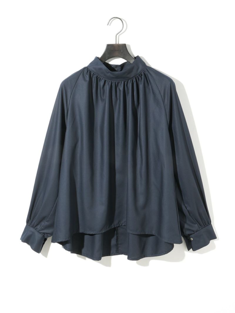 MIDIUMISOLID ブラウス シャツ for Ladies ハイネックドロップ