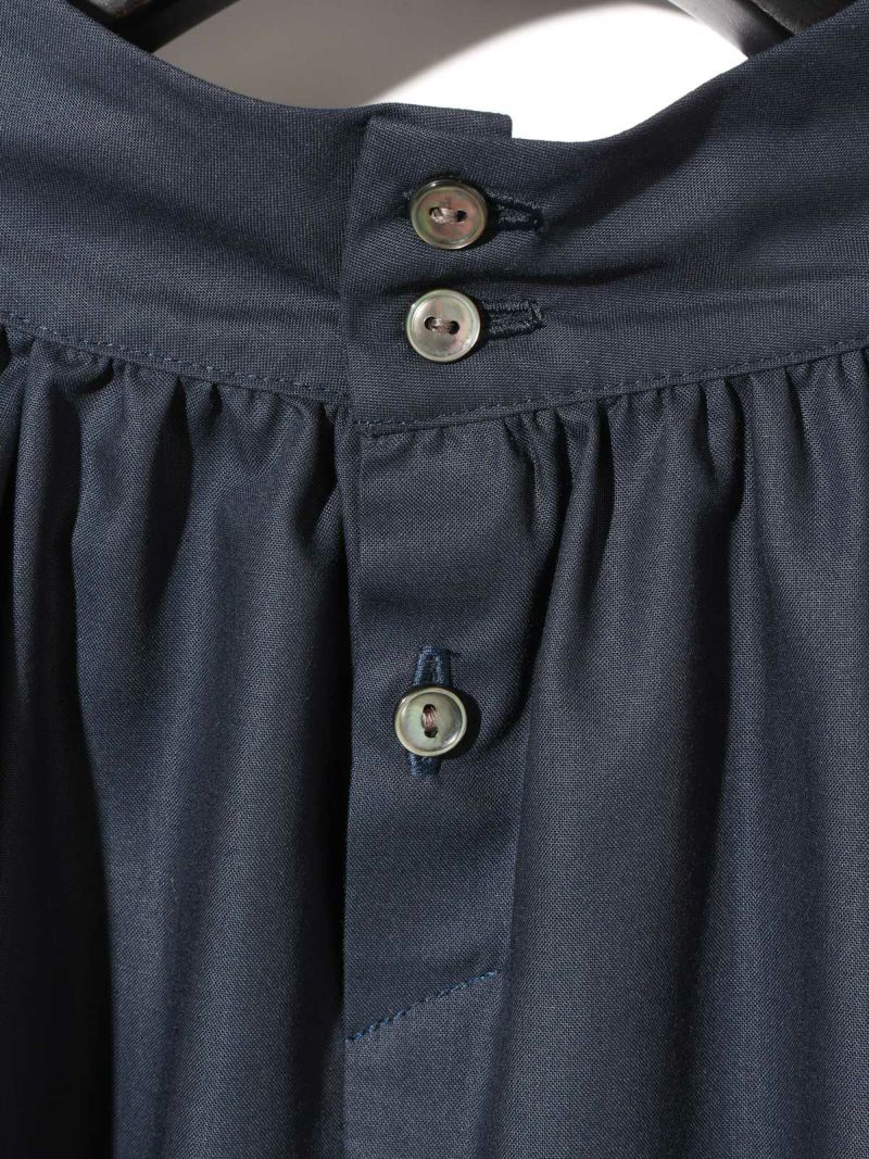 MIDIUMISOLID for Ladies ハイネックギャザーブラウス