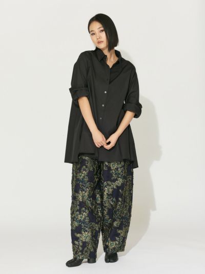 MIDIUMISOLID for Ladies コクーンアーリーパンツ(フラワーカットジャガード)