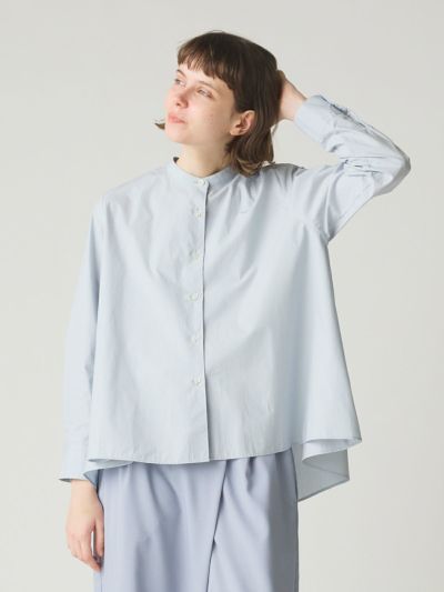 MidiUmi Aラインバンドカラーシャツ