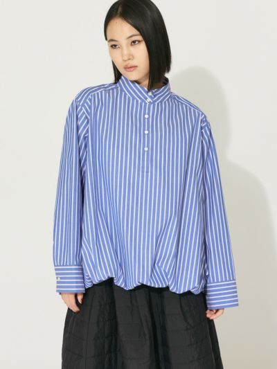 MIDIUMISOLID for Ladies バルーンシャツプルオーバー