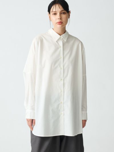 mizuiro ind パンチングワイドシャツ
