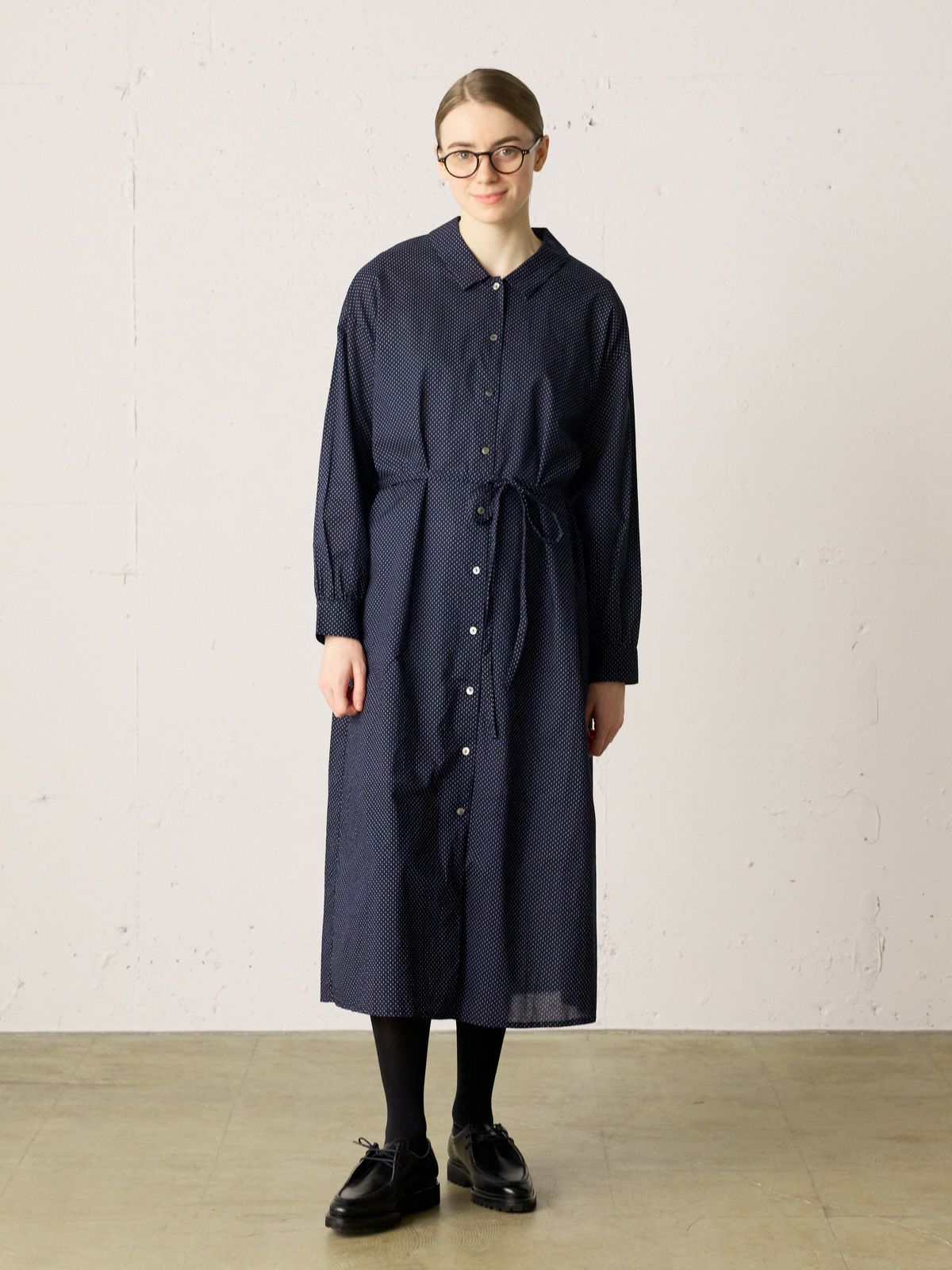 MidiUmi ベルト付きドットシャツワンピース｜ MARcourt ONLINE STORE 