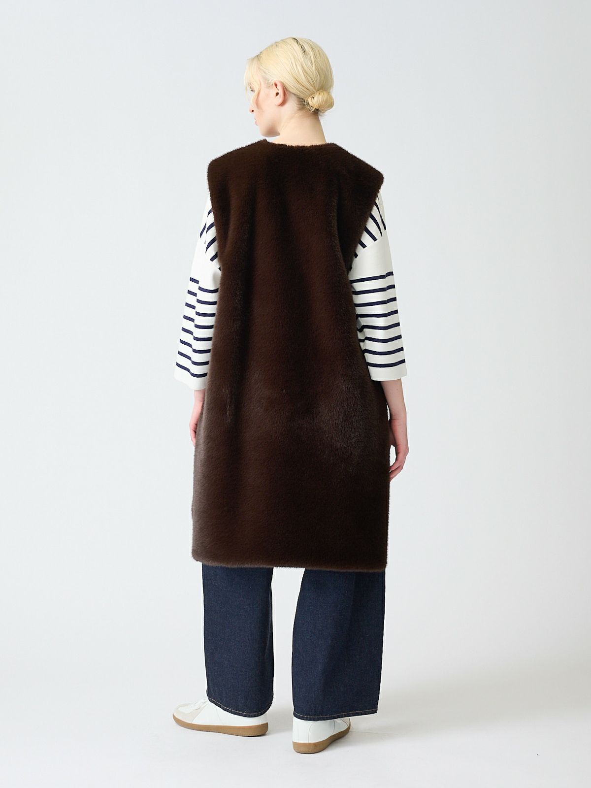 mizuiro ind ファーボアリバーシブルロングベスト｜ MARcourt ONLINE  