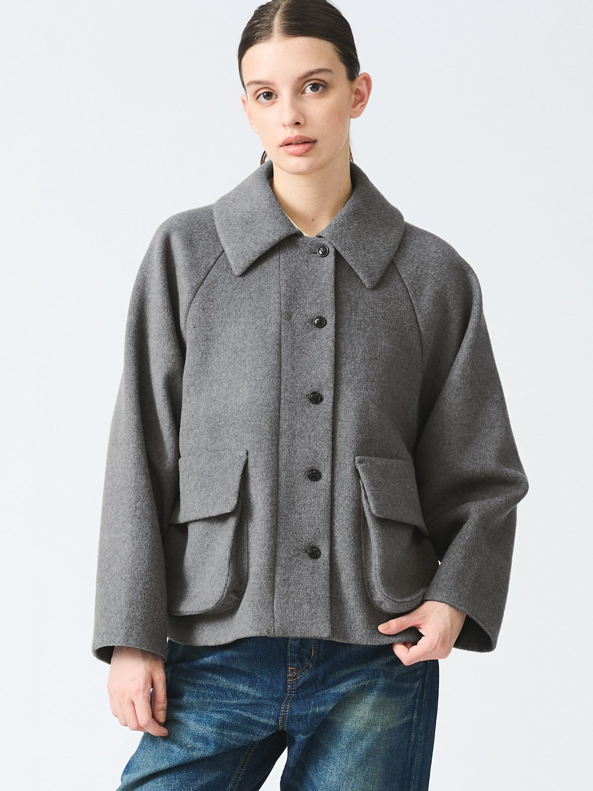 24AW mizuiroind wool raglan short 正し JK