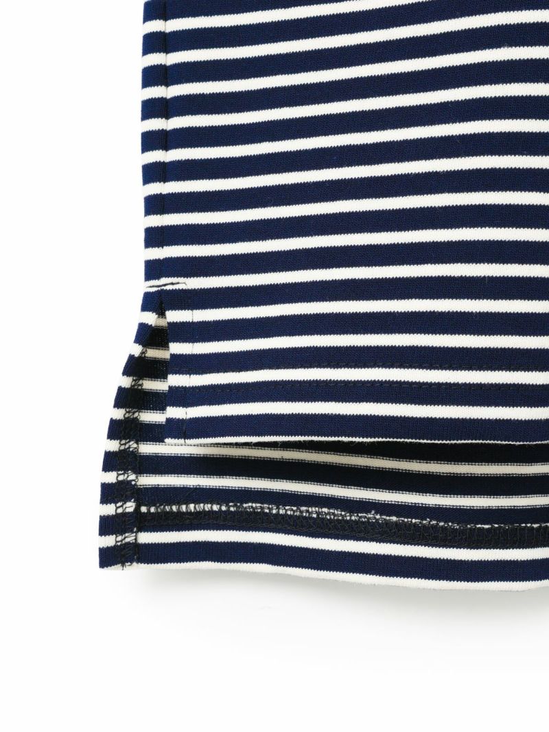 xu 白黒ボーダー XU（エックスユー）の「【XU/エックスユー】damage border knit
