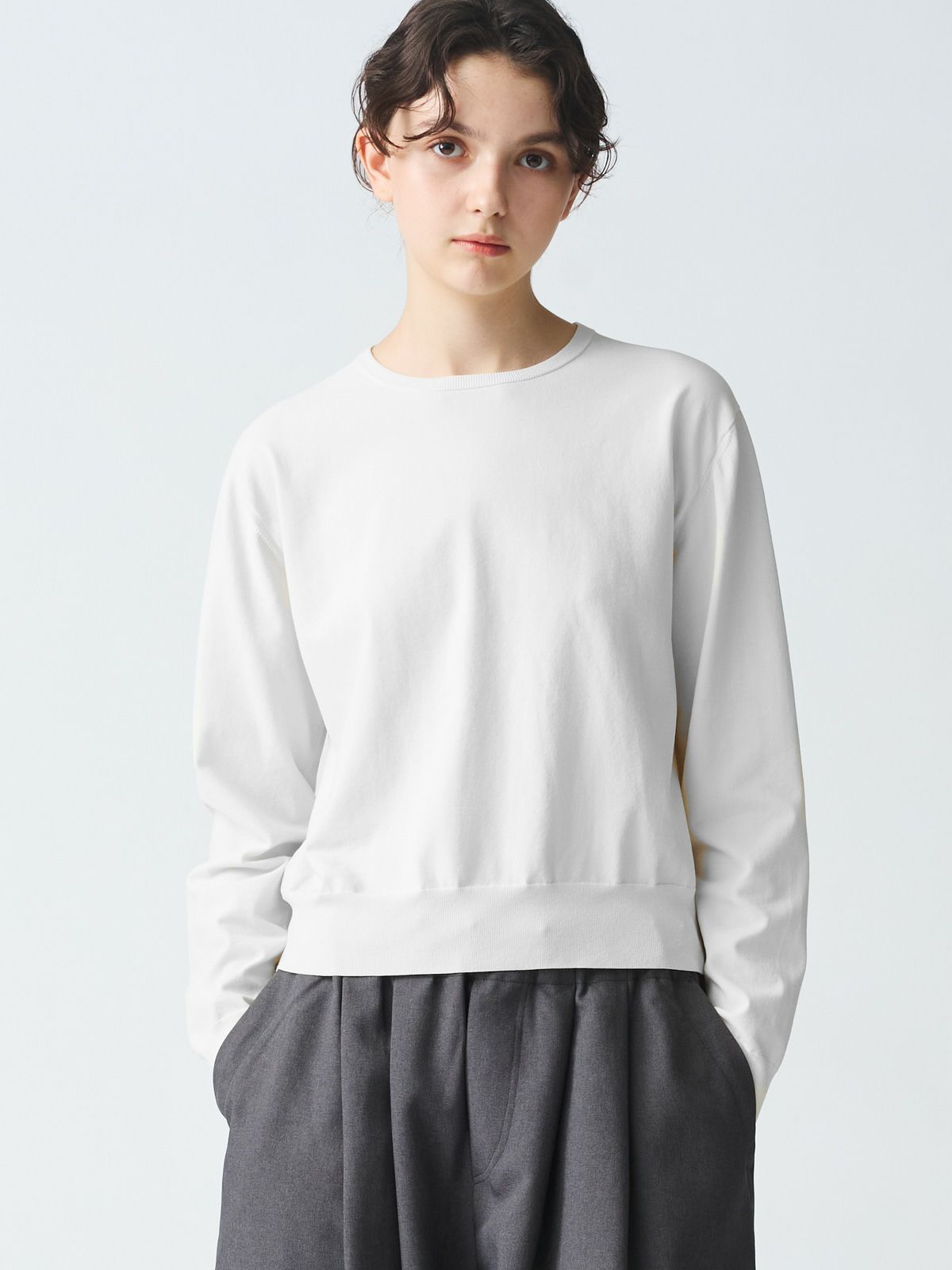 crew neck long slv P/O