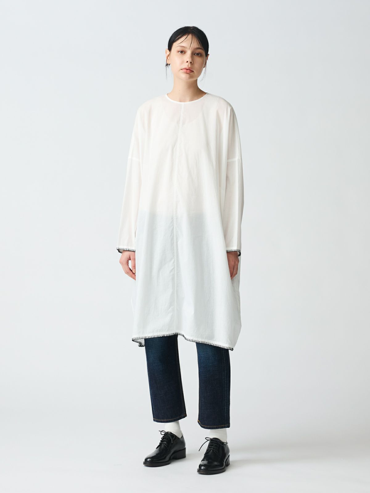 mizuiro ind ブランケットステッチワイドシャツ｜ MARcourt ONLINE 
