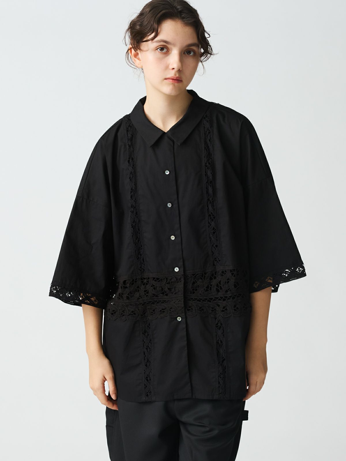 batten lace wide shirt