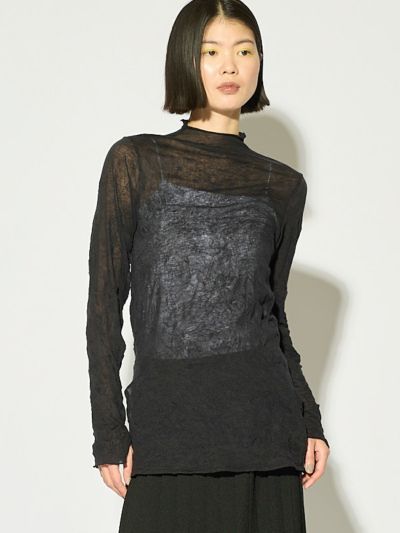 MIDIUMISOLID for Ladies シアーハイネックインナー