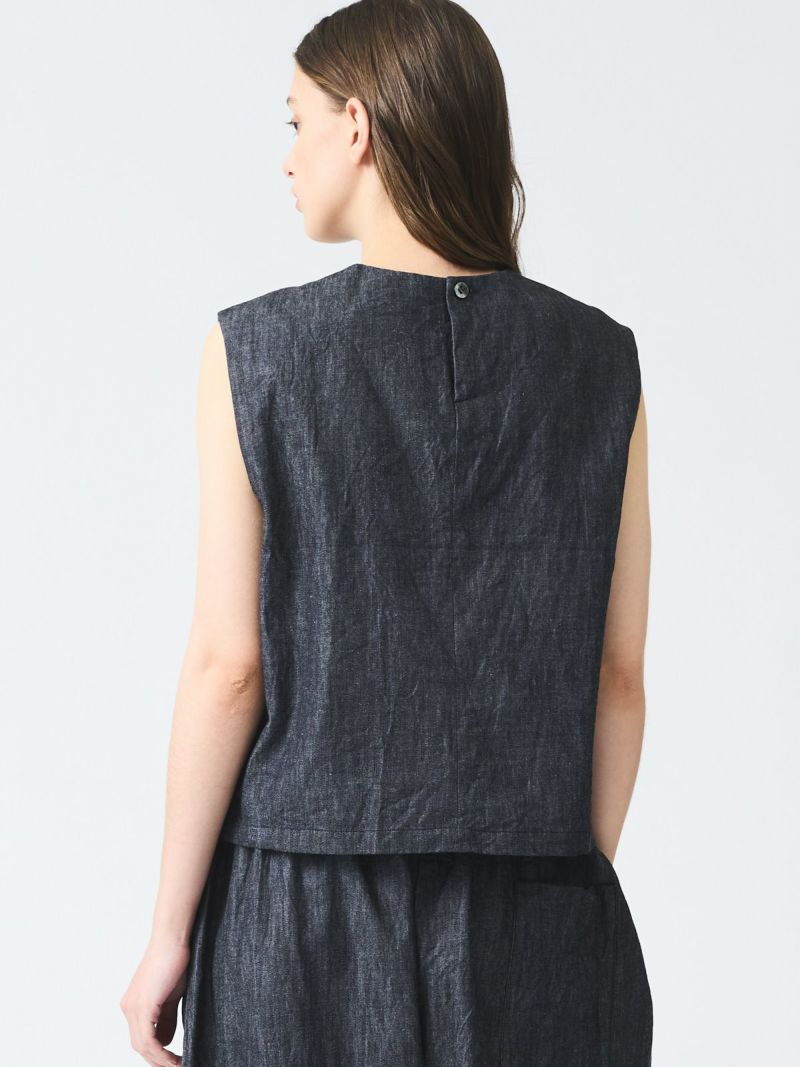 mizuiro ind デニムショートベスト｜ MARcourt ONLINE STORE