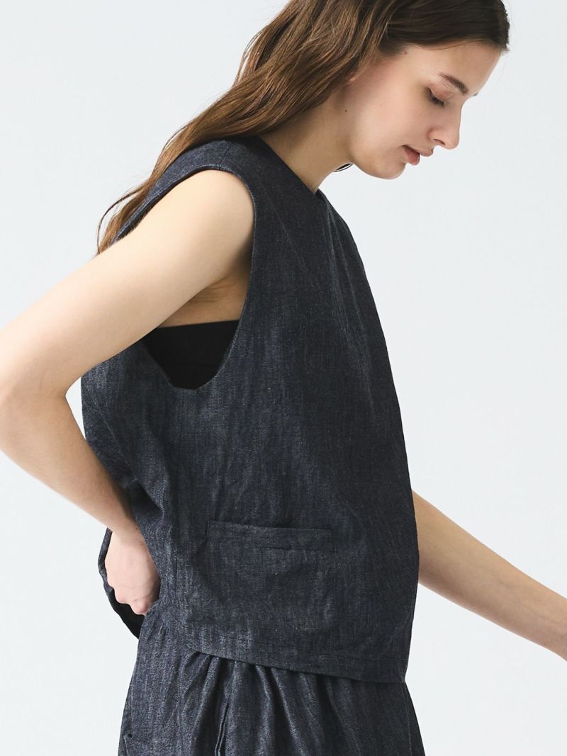 週末お値下げmizuiro ind デニムショートベスト定価14960円 mizuiro ind デニムショートベスト｜ MARcourt ONLINE STORE