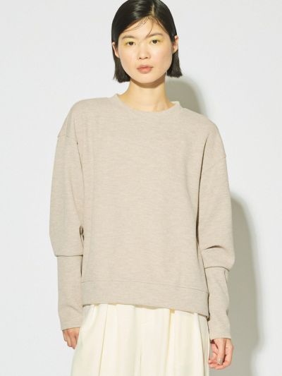 MIDIUMISOLID for Ladies タックスリーブワイドプルオーバー
