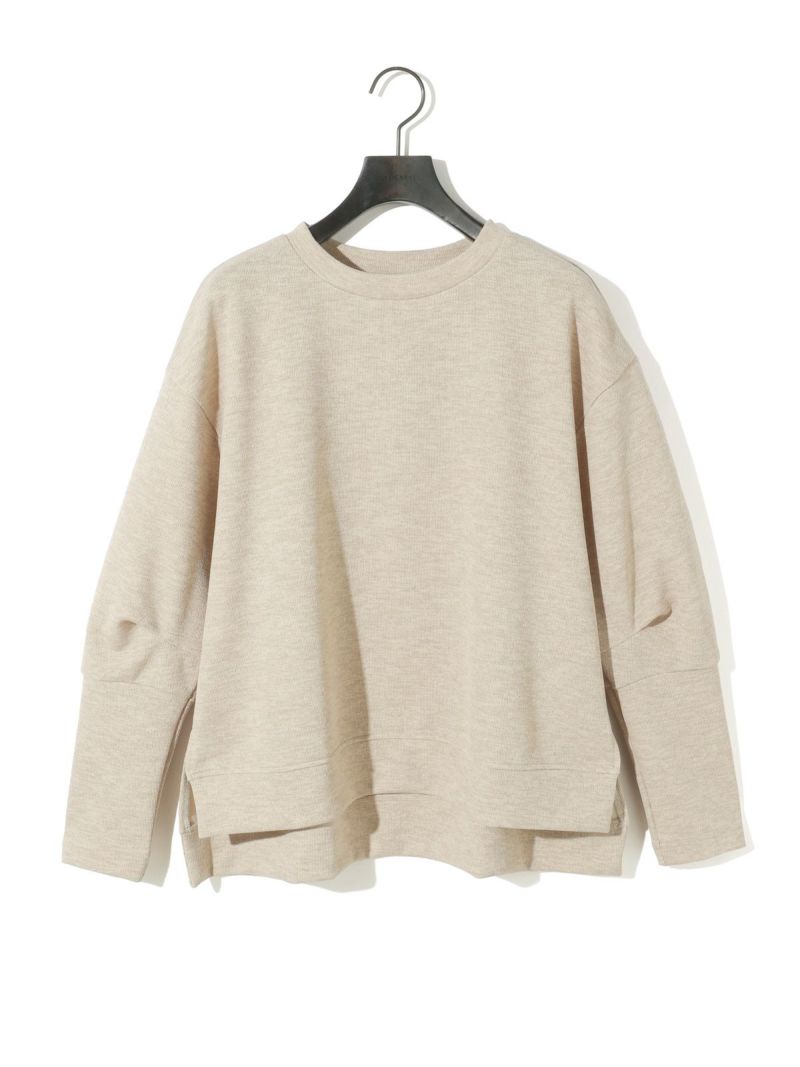 MIDIUMISOLID for Ladies タックスリーブワイドプルオーバー