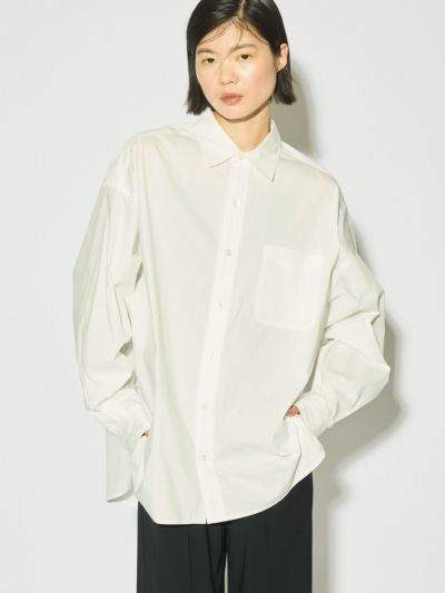 MIDIUMISOLID for Ladies レギュラーカラービッグシャツ