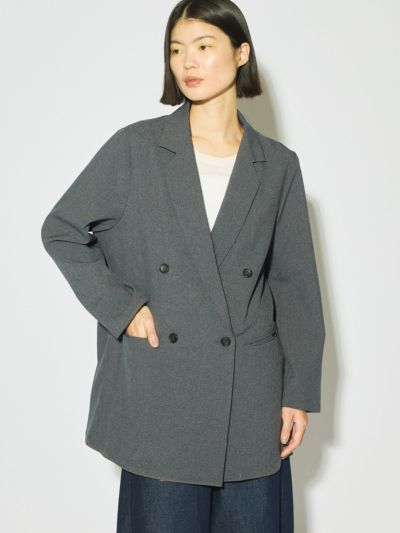 MIDIUMISOLID for Ladies ダブルブレストロングジャケット