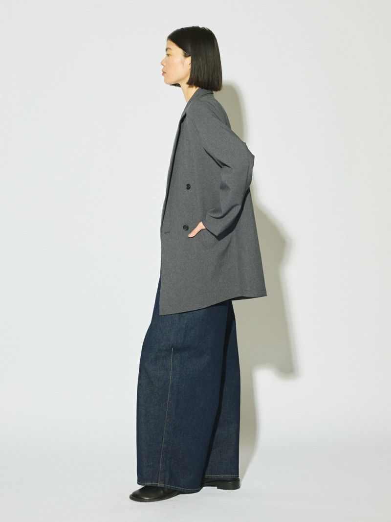 MIDIUMISOLID for Ladies ダブルブレストロングジャケット