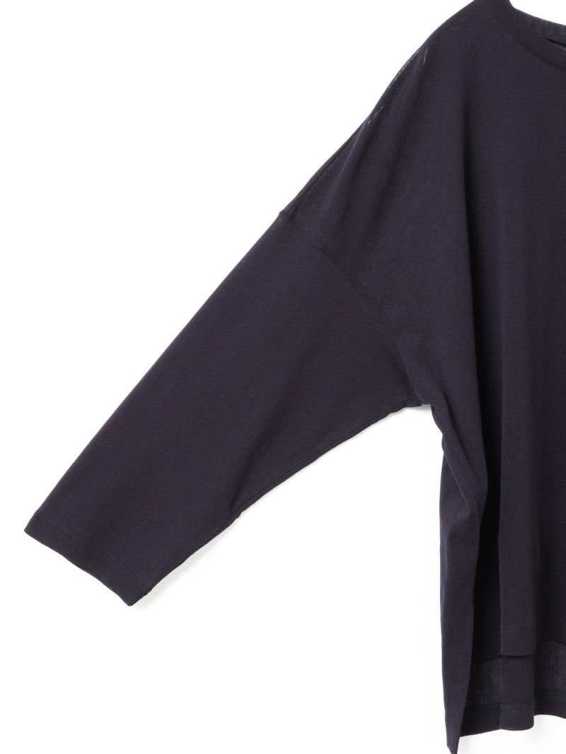 MARcourt｜mizuiro ind メッシュロングスリーブワイドT