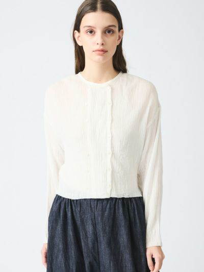 mizuiro ind コットンクレープショートシャツ