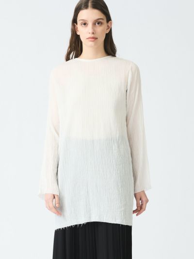 mizuiro ind コットンクレープチュニックプルオーバー