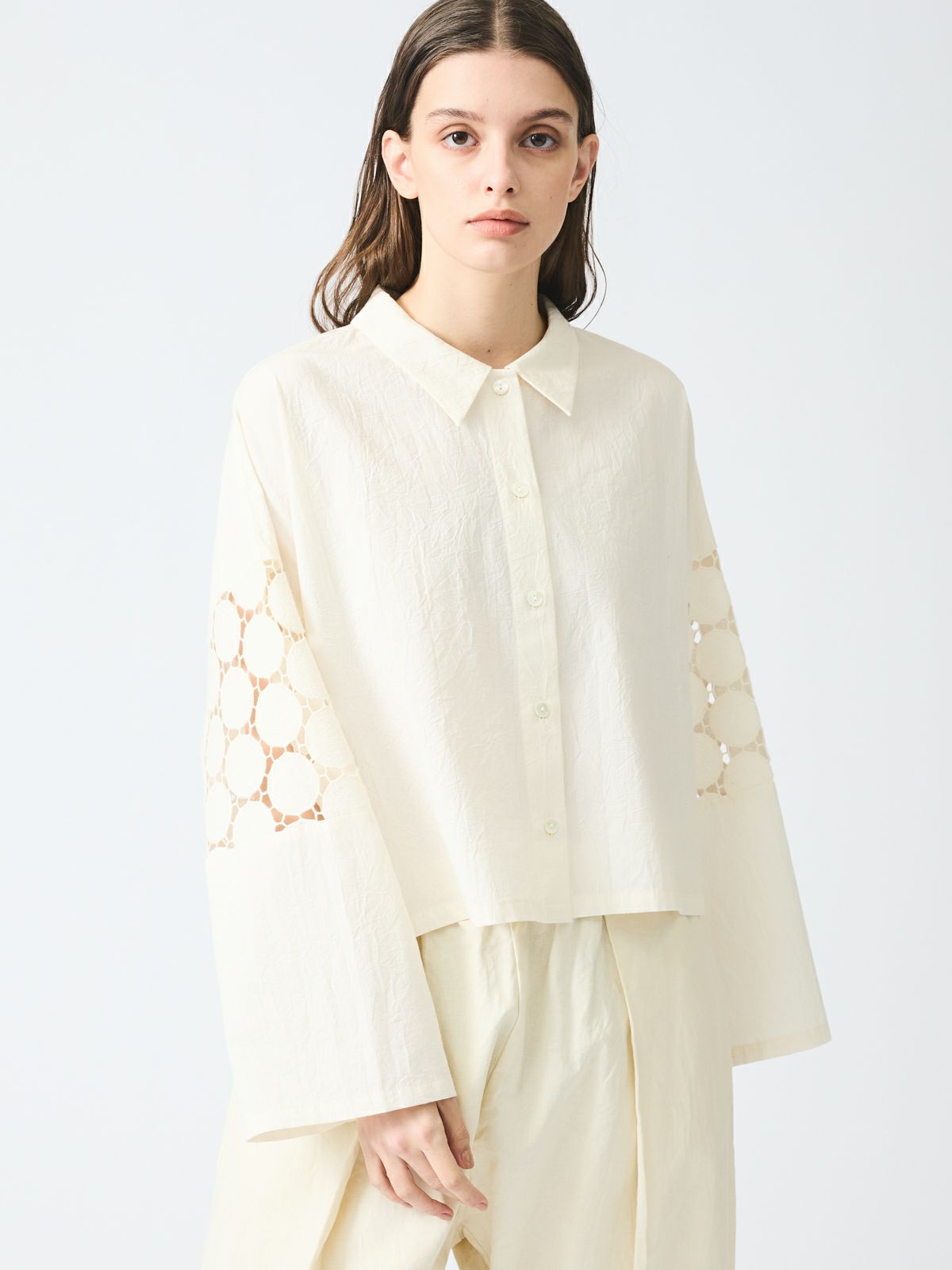 lace mix box shirt