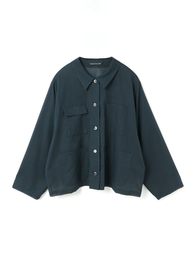 新品✨mizuiroind シアー シャツ ジャケット ショート カバーオール mizuiro ind シアーショートカバーオール｜ MARcourt ONLINE