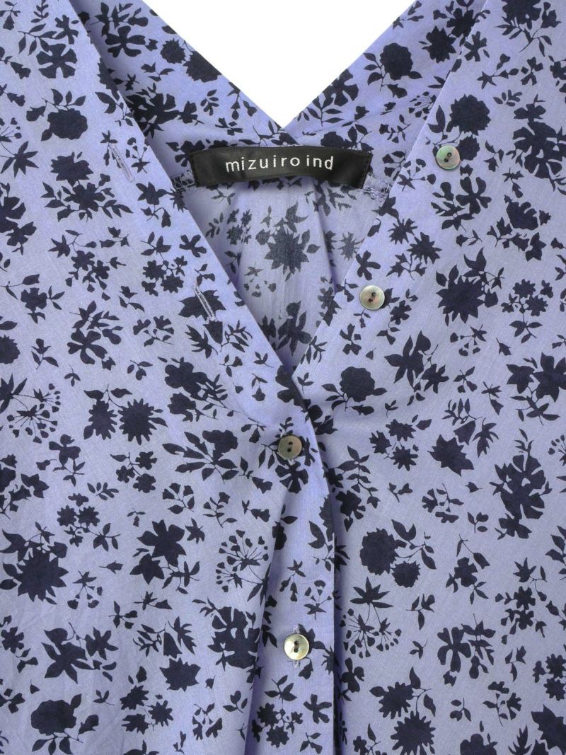 mizuiro ind スモールフラワーVネックシャツ｜ MARcourt ONLINE