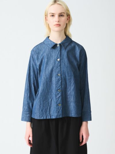 mizuiro ind デニムコンパクトシャツ