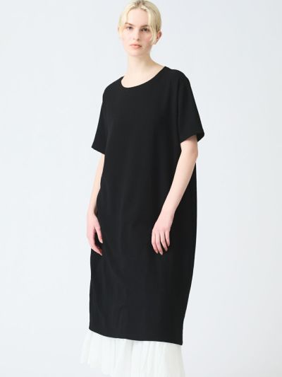 mizuiro ind ジョーゼットハーフスリーブロングワンピース