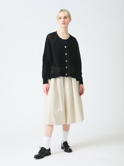 mizuiro ind コットンリネンキュロットパンツ
