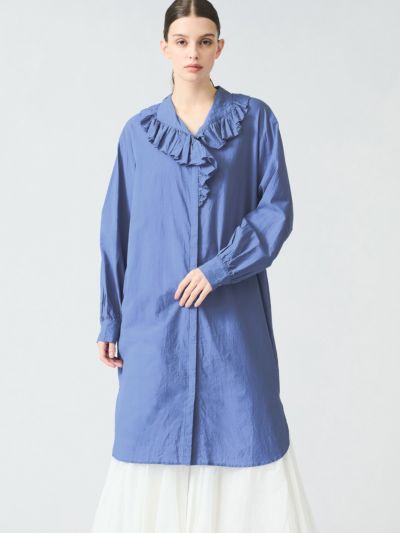 mizuiro ind フリルカラーシャツワンピース