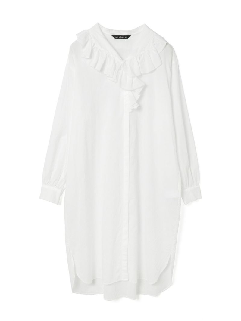 mizuiro ind フリルカラーシャツワンピース｜ MARcourt ONLINE