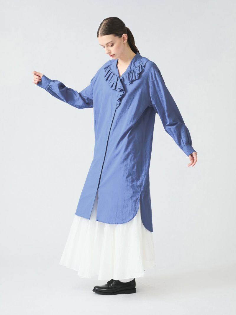 mizuiro ind フリルカラーシャツワンピース｜ MARcourt ONLINE